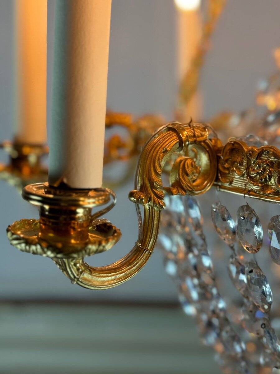 Gilt bronze pearl bag, early 19th century