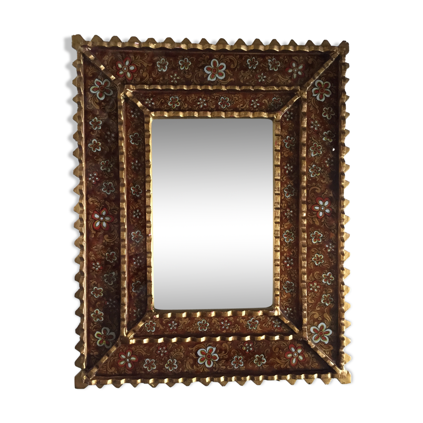 Glass glazing beads mirror decorated 51x40cm