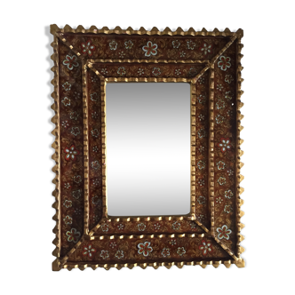 Glass glazing beads mirror decorated 51x40cm