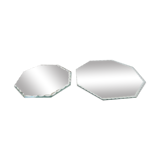 Set of 2 bevelled octagonal mirrors 50/60s