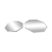 Set of 2 bevelled octagonal mirrors 50/60s