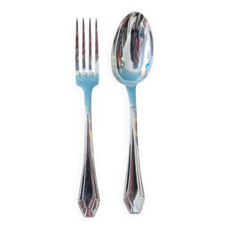 Orbrille cutlery box in silver metal
