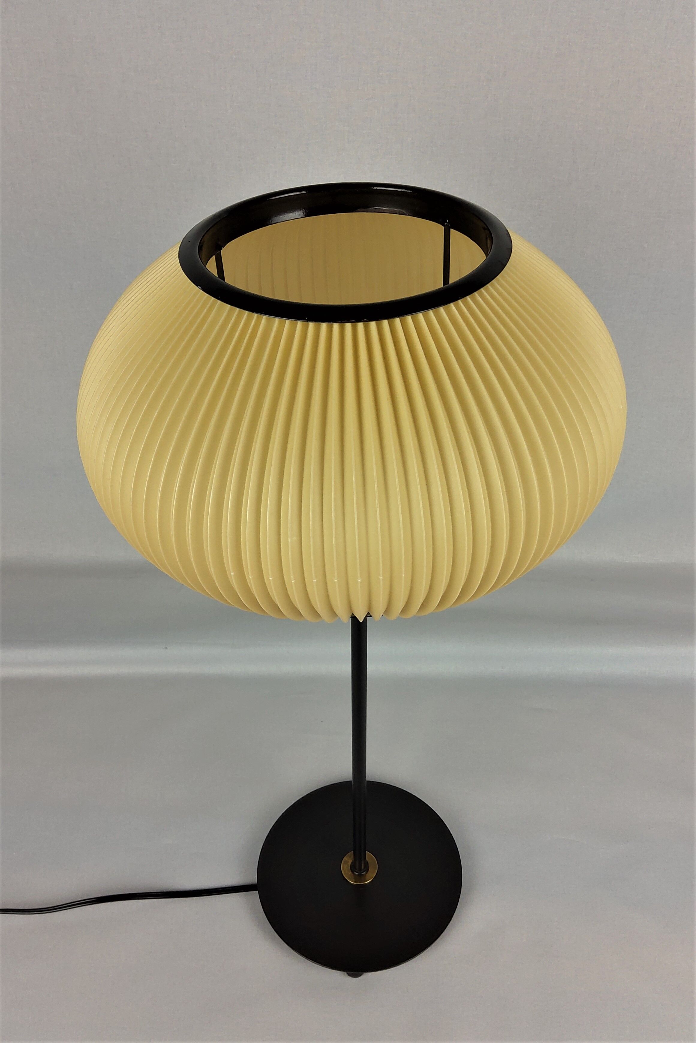 Lampe vintage abat-jour Rispal 1960