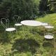 Wrought iron garden furniture