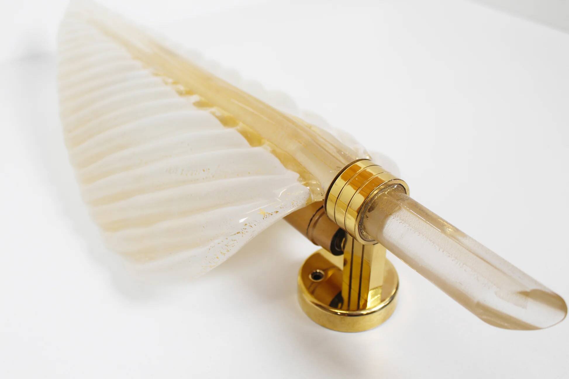 Rare set of 1960s Murano glass wall lamps by Barovier & Toso