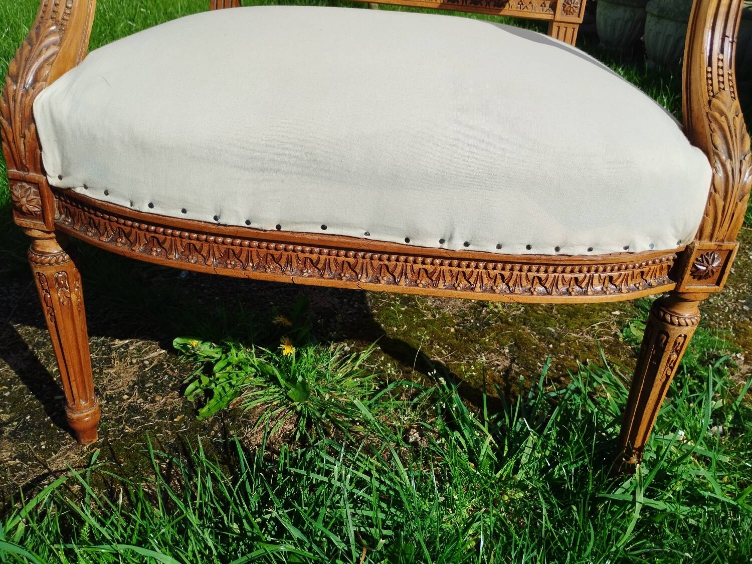 Pair of old Louis XVI style armchairs