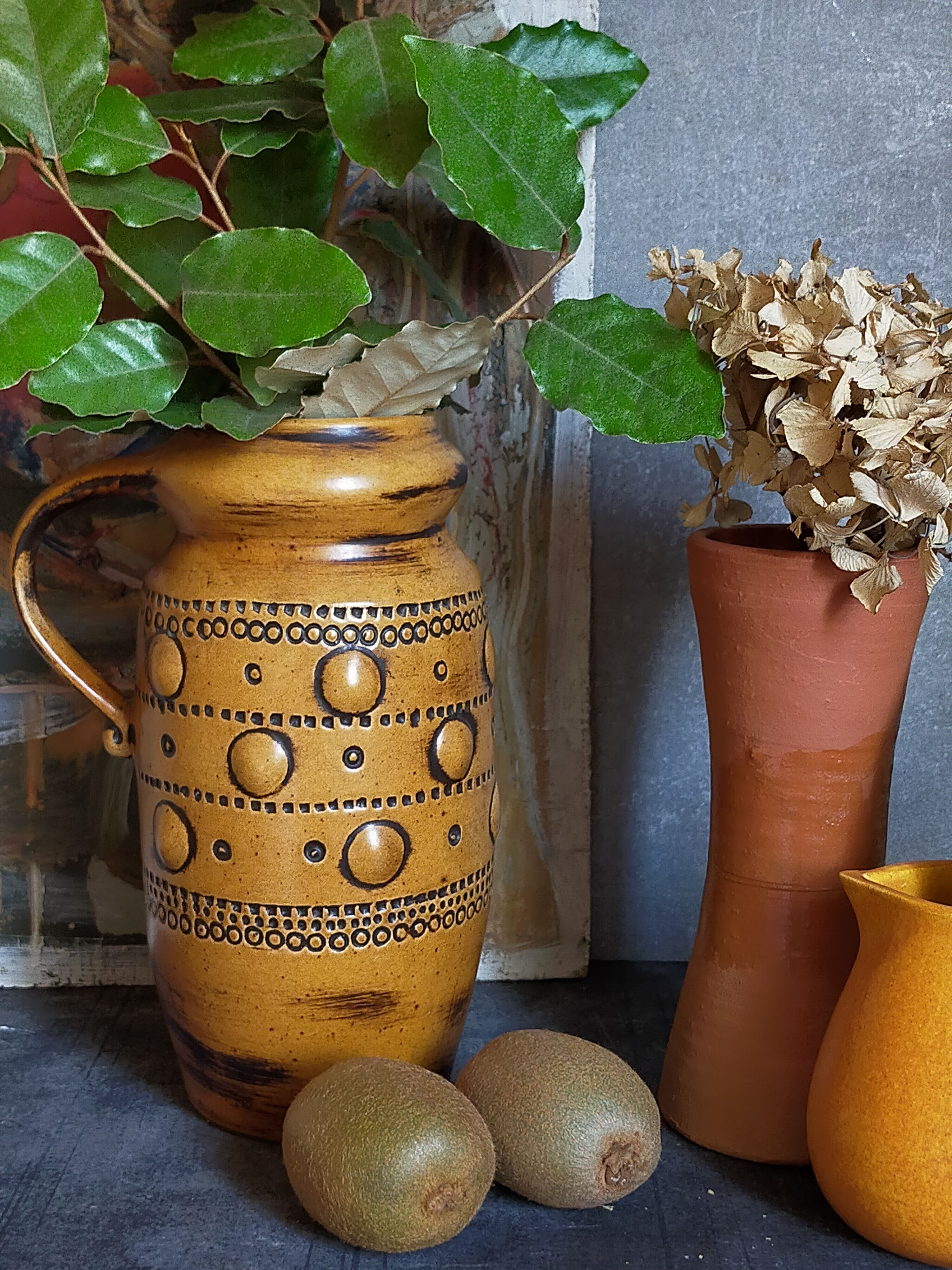 Vintage French ceramic vase 50s