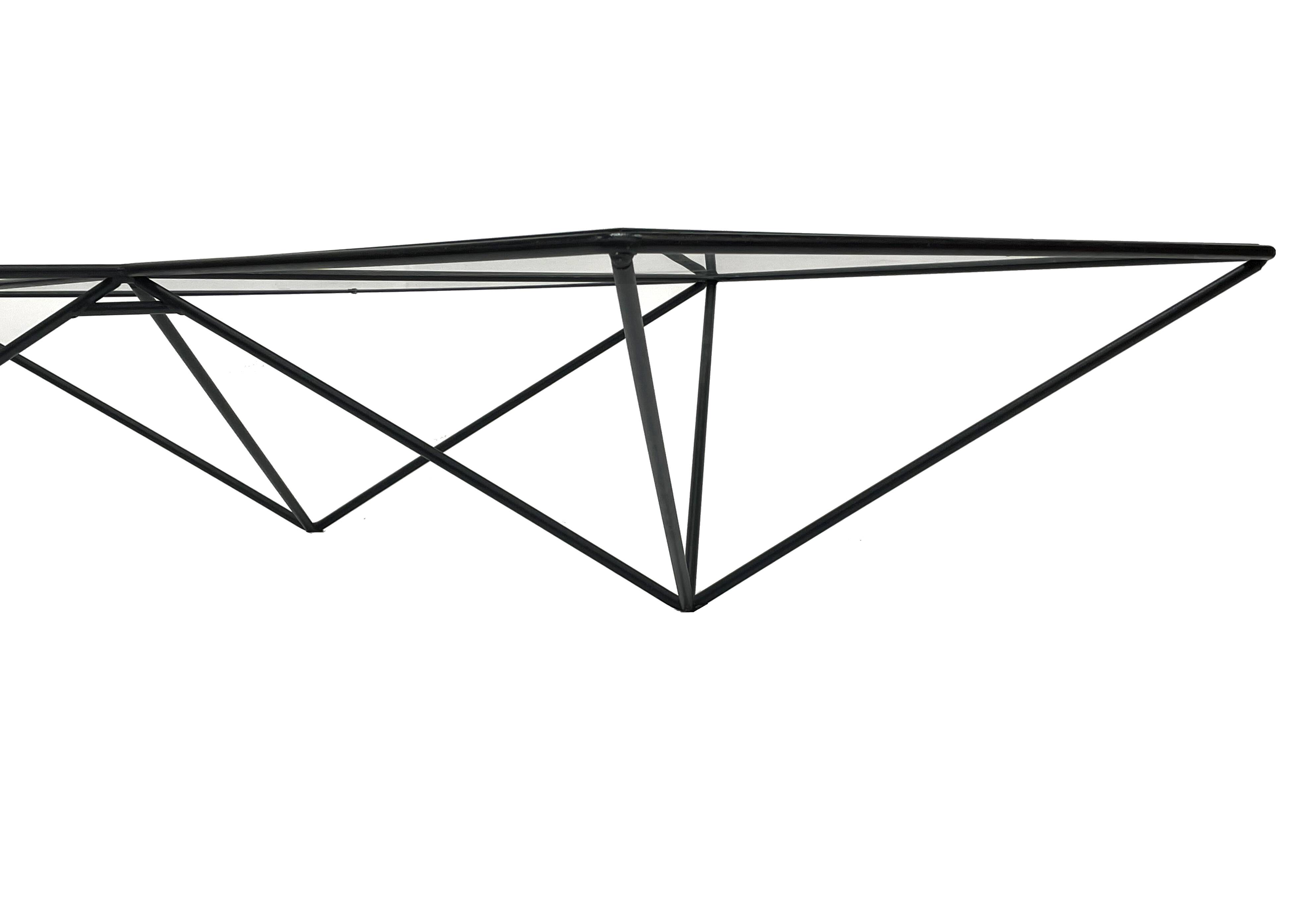 Vintage 80s steel wire coffee table eclectic design