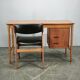 Sven Aage Madsen Teak Vanity Desk with Mirror, Denmark, 1960s