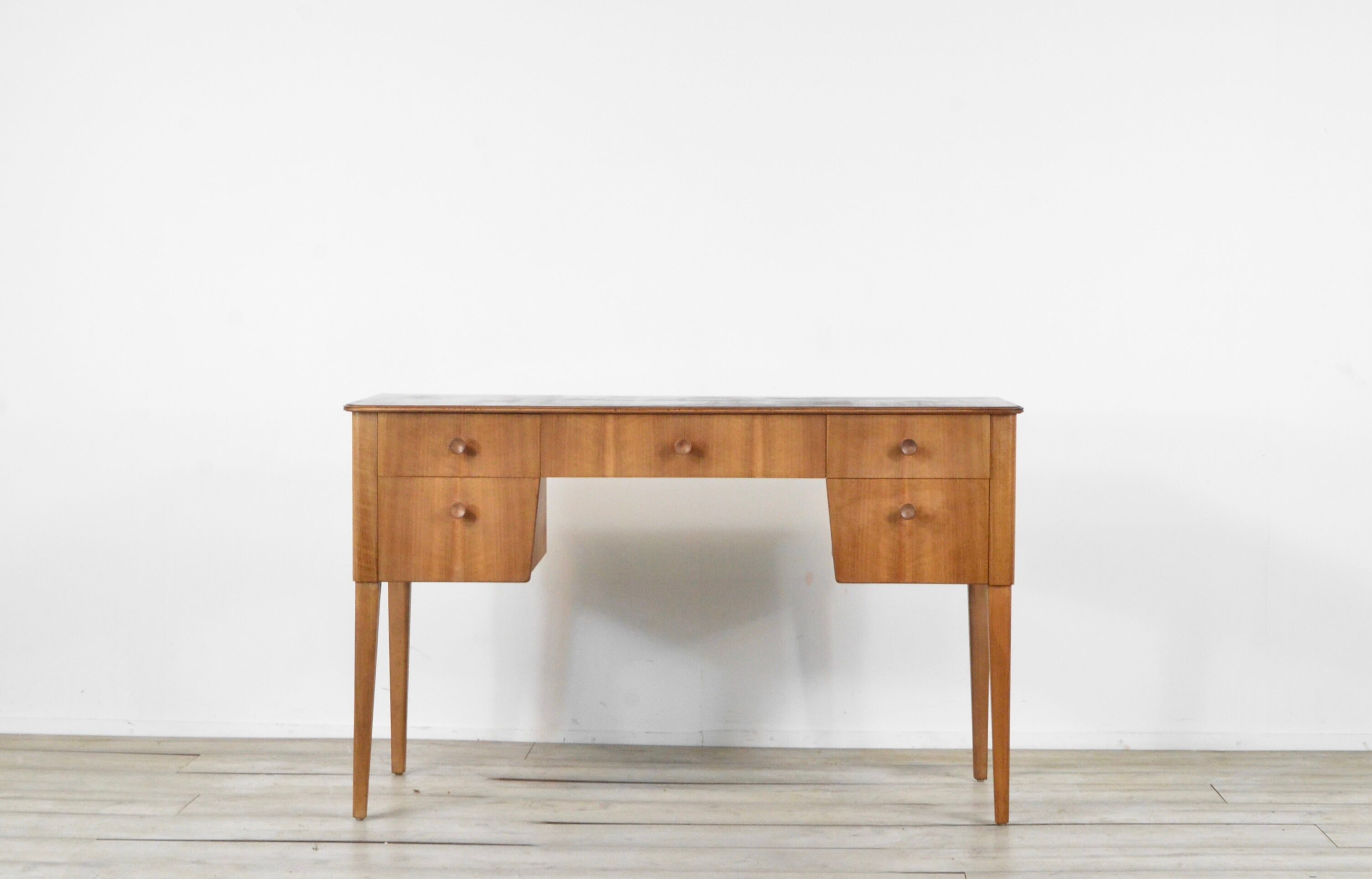 Midcentury gordon russell walnut and beech desk / console table. vintage modern / retro / danish sty
