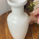 Vase en verre blanc