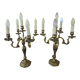 Chandeliers, candelabras pair of table lamps, bronze