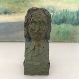 Plaster bust of a musician
