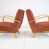 1950s Jindrich Halabala Set of Two Armchairs, Czechoslovakia