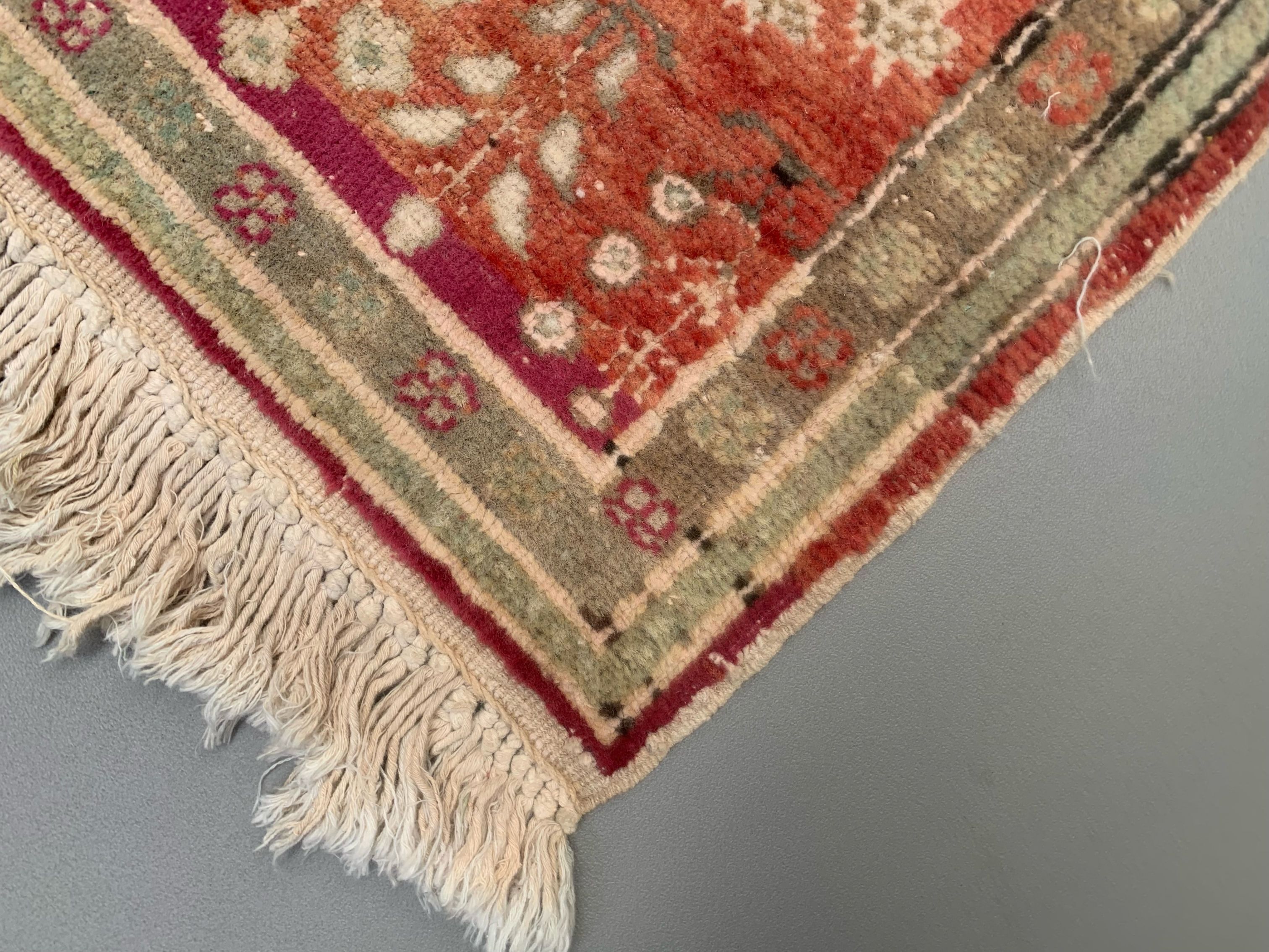 Vintage turkish oushak rug 150x86 cm carpet