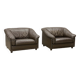 Comfortable Leolux Seal Brown Leather Lounge Chairs The Netherlands 1970s