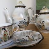 Japanese kutani tashiro eggshell porcelain tea set