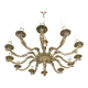 Lustre en laiton, Europe occidentale, milieu du 20ème siècle.