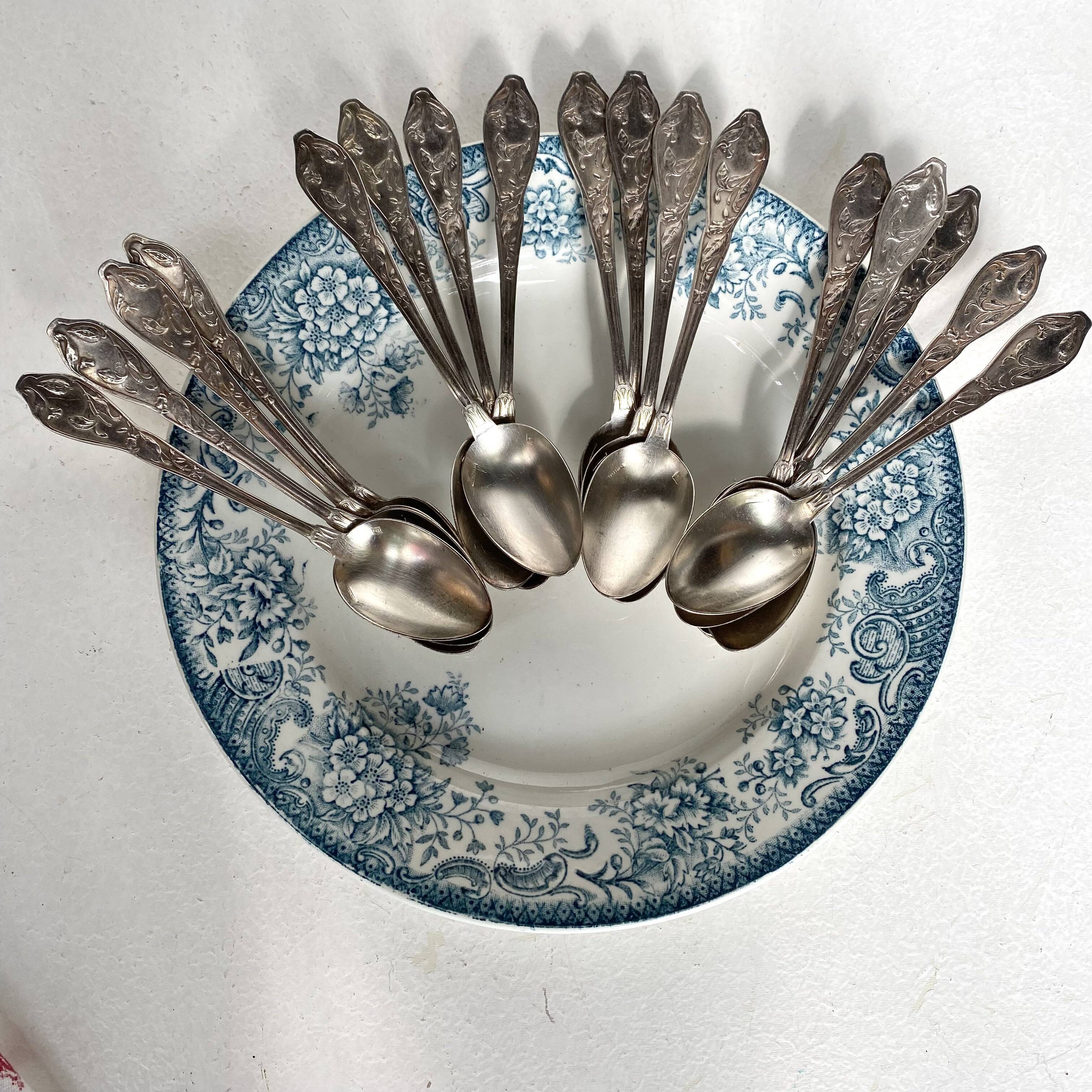 Antique silver-plated spoons