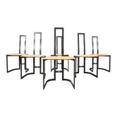 Chaises de salle à manger postmodernes Gastone Rinaldi pour Thema Italie, années 1980 - ensemble