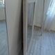 Antique trumeau mirror with pearl grey and powdered white patina