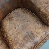 Vintage Dutch cognac coloured leather club chair, set of 2
