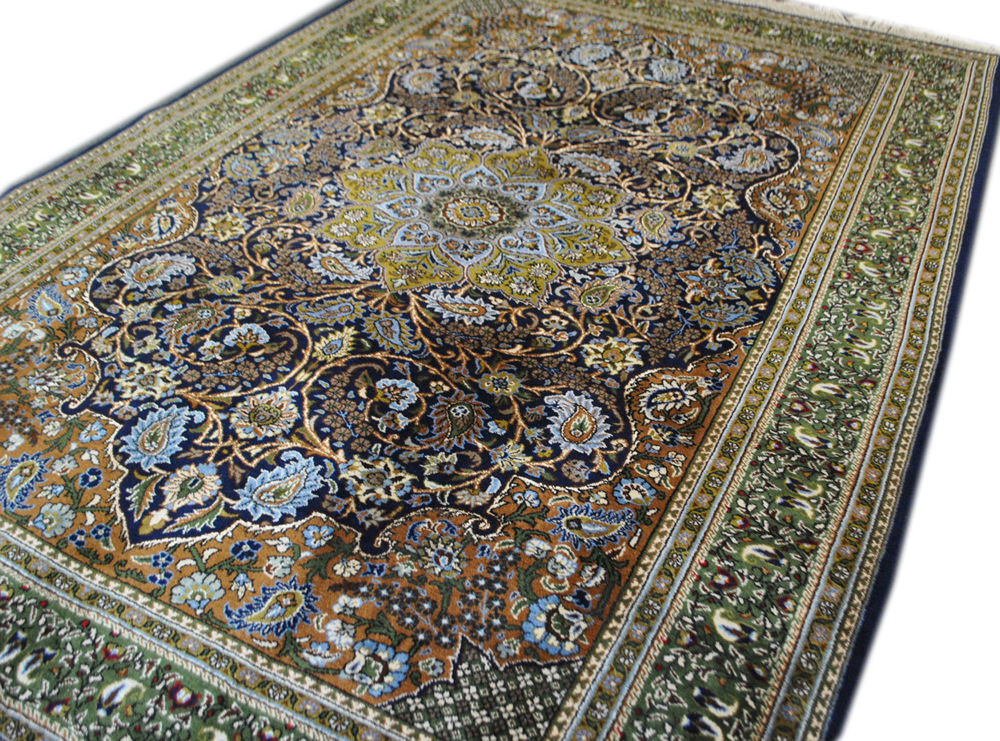 Authentic Persian carpet kork Ghom 205cm x 140cm