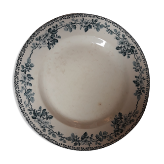 Plat rond en terre de fer "Guadeloupe "