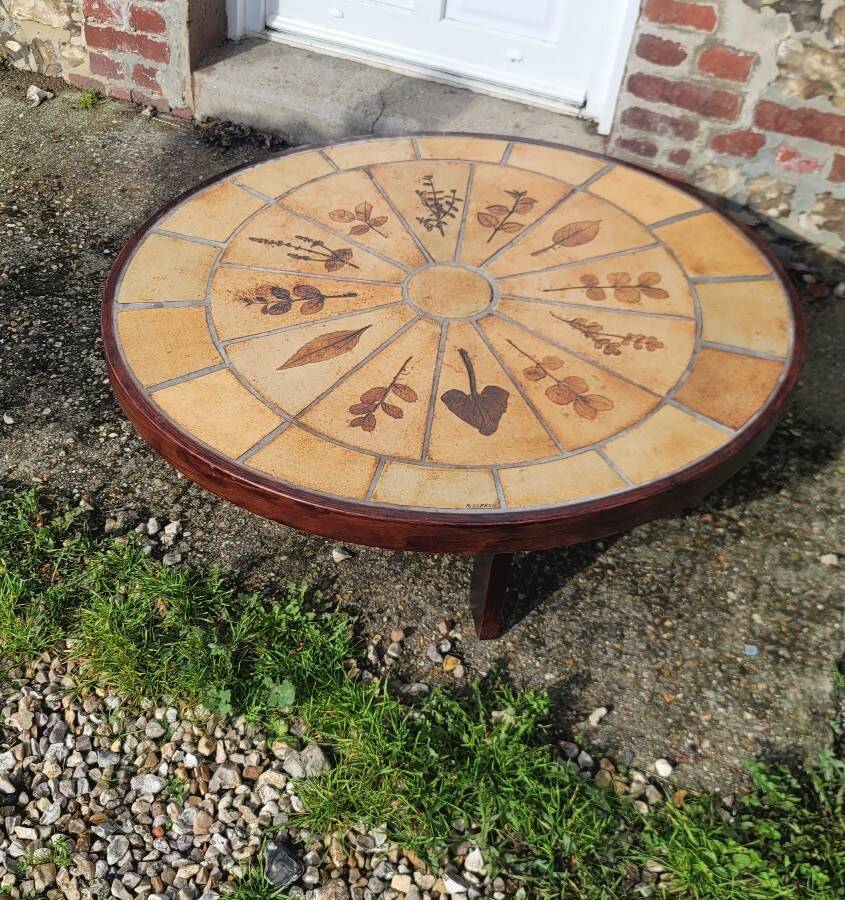 "Herbarium" model coffee table by Roger Capron for Vallauris