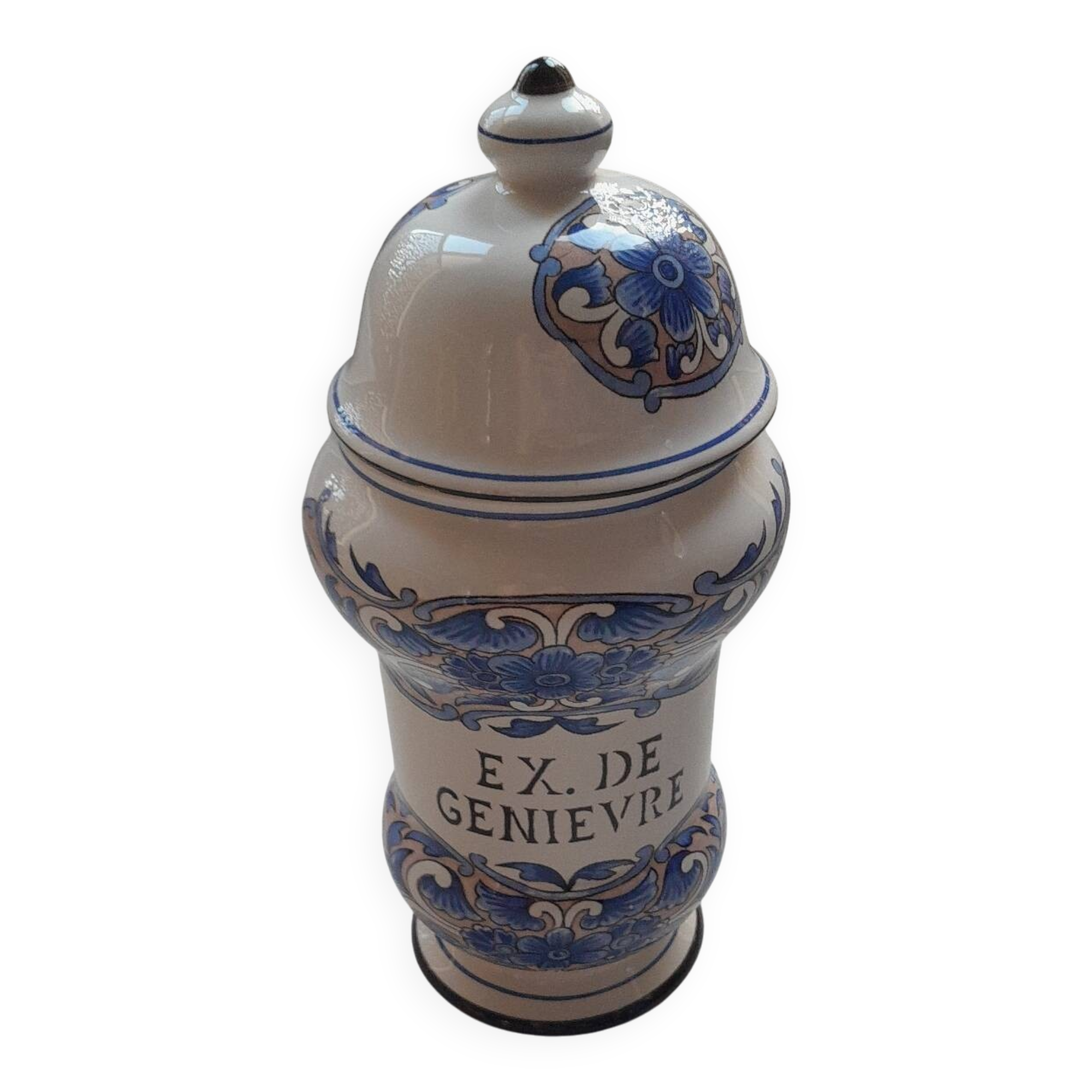 Ceramic pharmacy jar from St Clément, EX de Genièvre