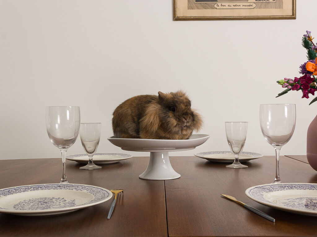 Custom-made solid walnut dining table with 4 extensions, for 6 to 16 people