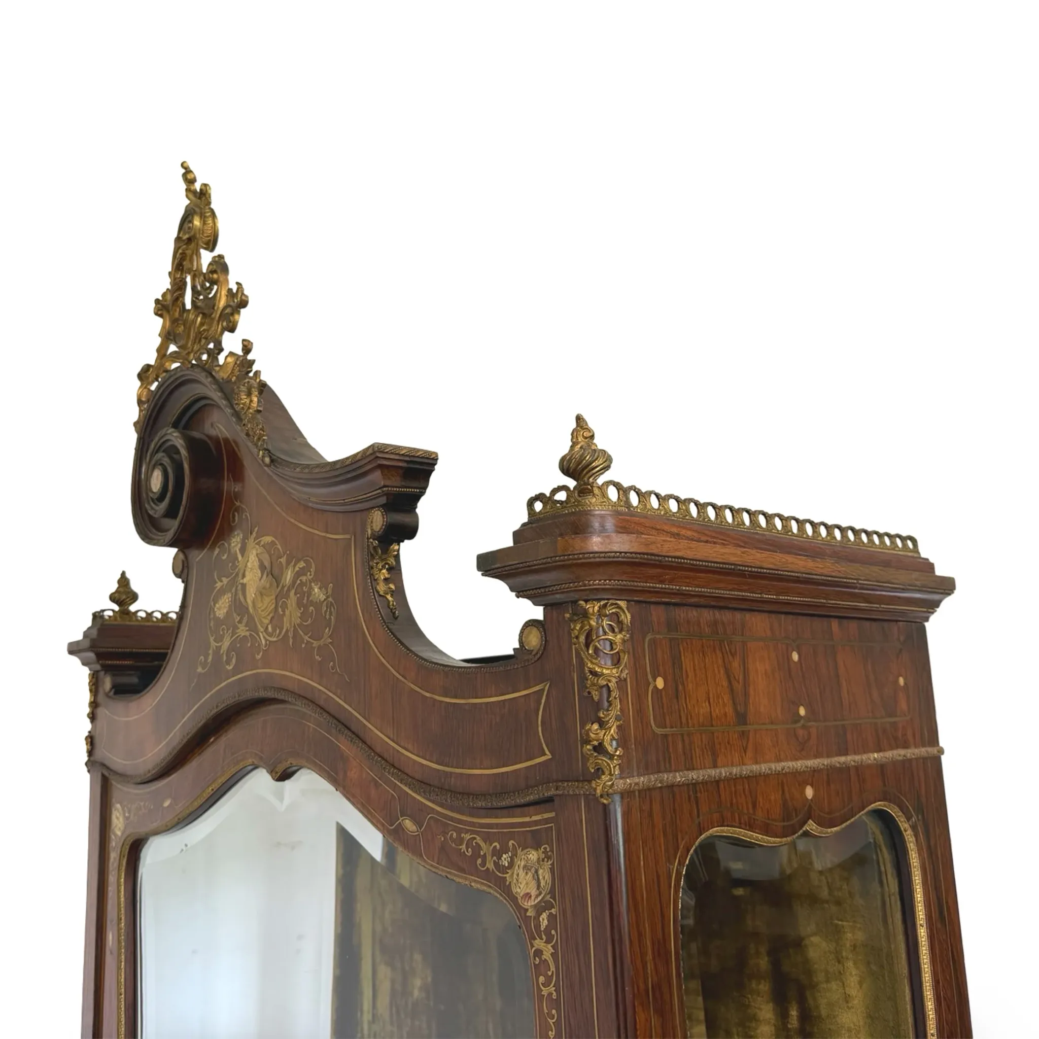 Elegant antique display cabinet, dating to 19th century