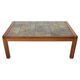 1970s Danish Modern Coffee Table in Solid Teak with Inset Slate Tile Top
