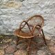 Vintage rattan children's armchair