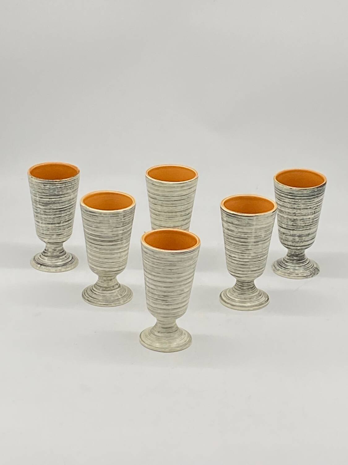 Set of 6 vintage mazagrans, Salins France