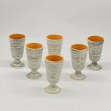 Set of 6 vintage mazagrans, Salins France