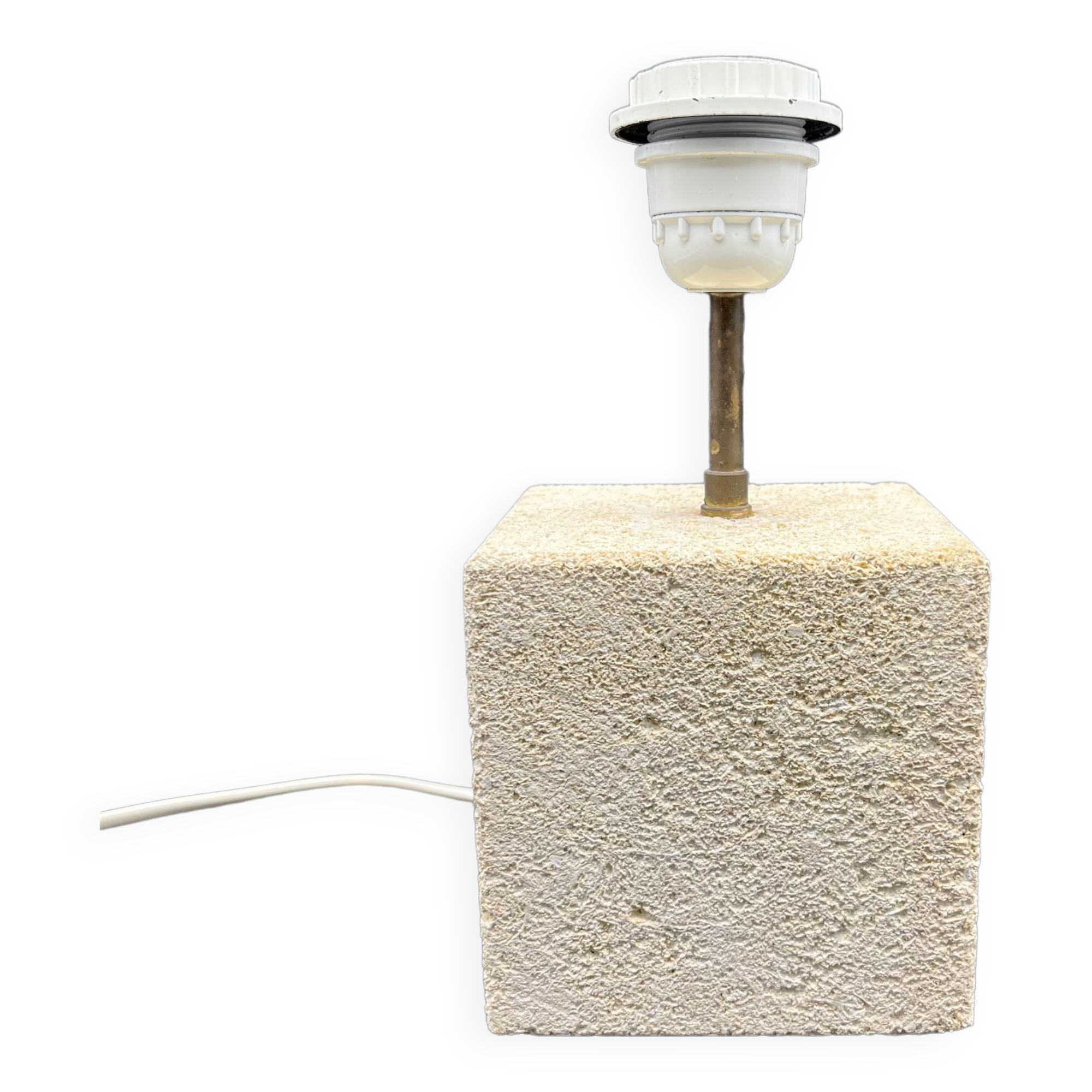 Square lamp foot in natural Gard stone