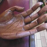 Empty wooden hand pocket