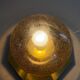 Octagonal ceiling light in brown glass and brass base by Limburg, 1960s, Germany.
