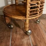 Rolling 50s rattan bar