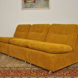 Corduroy modular sofa, 1970s, set of 6