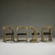 Set of 4 rattan dining chairs, 1980s Italy.