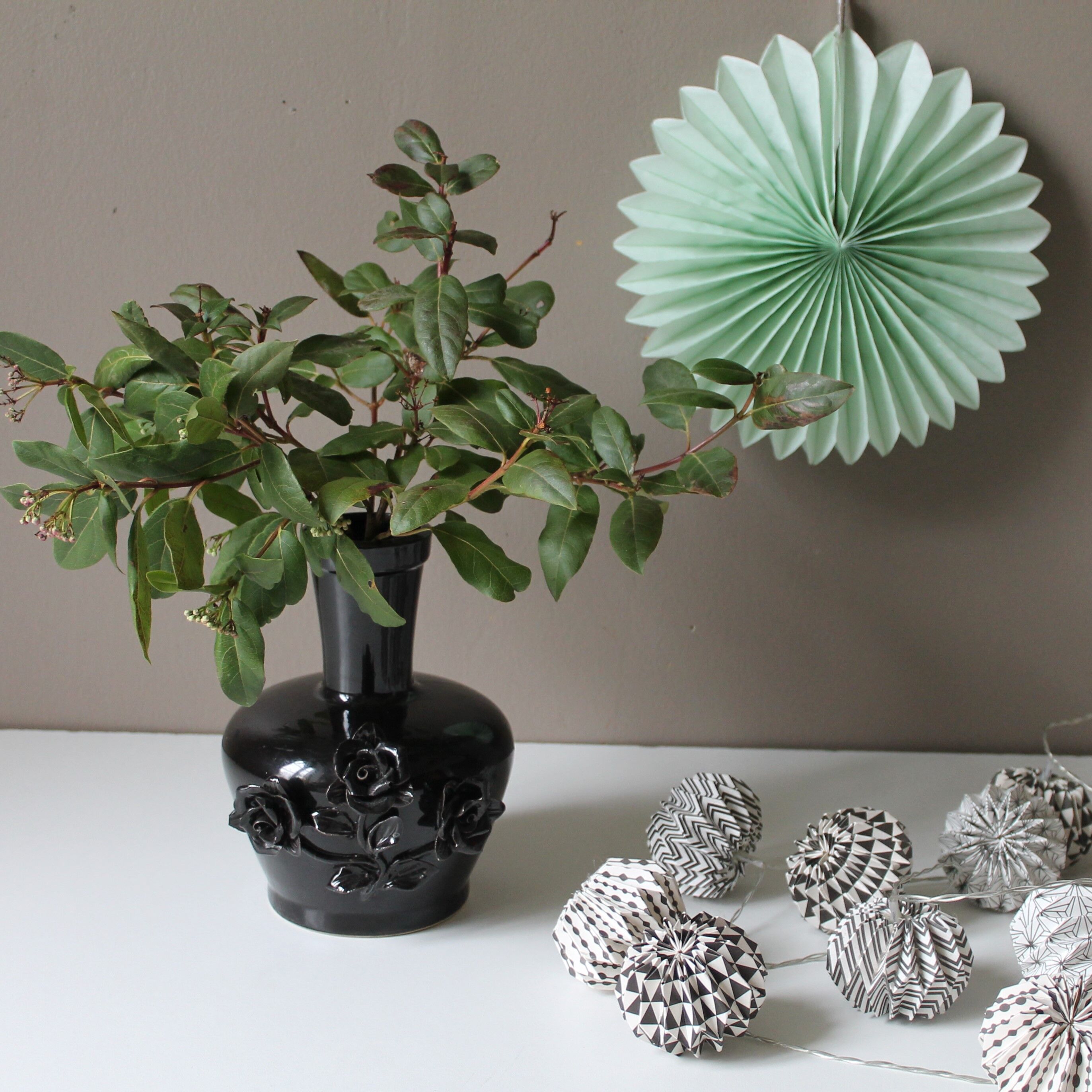 Vintage ceramic slip vase