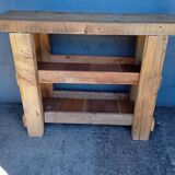 Old solid wood workbench furniture