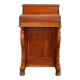 20th century Davenport desk with walnut piano top