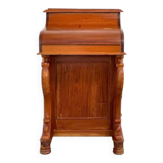 Bureau davenport du 20ème siècle avec dessus de piano en noyer