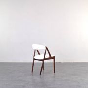 Teak & Boucle Chairs Model 31 by Kai Kristiansen for Schou Andersen, 1960s,
