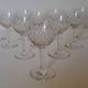 10 crystal Porto glasses from Baccarat, model Magenta Grain De Riz.