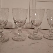 Pop-up Christmas 2022 Set of 4 molded glass wine glasses early twentieth