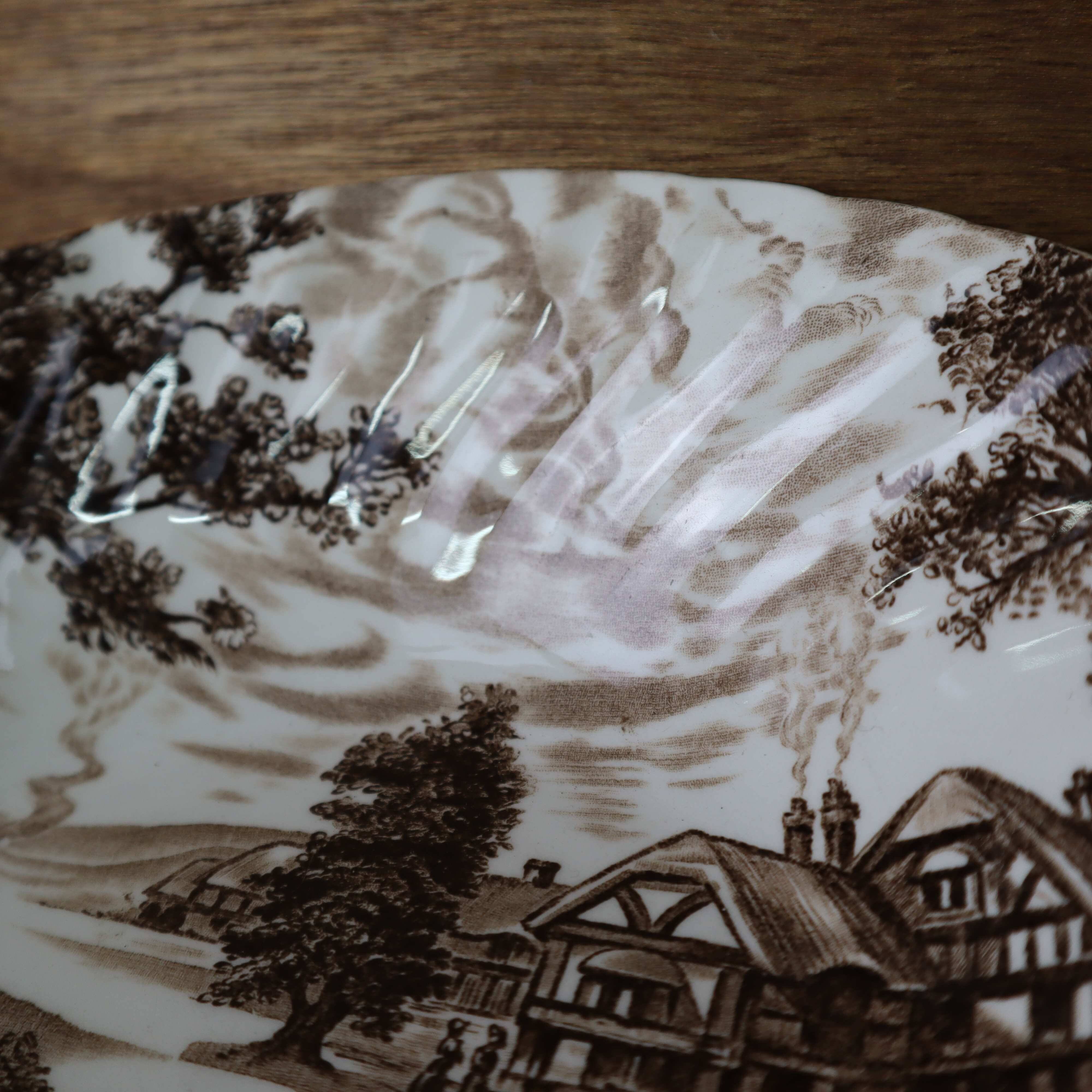 2 vintage English Staffordshire 'HAYRIDE' salad bowls